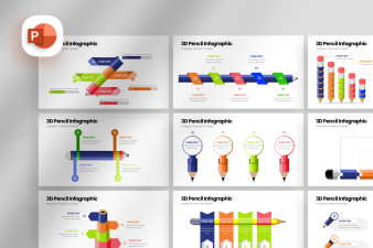 3D Pencil Infographic - Presentation Template